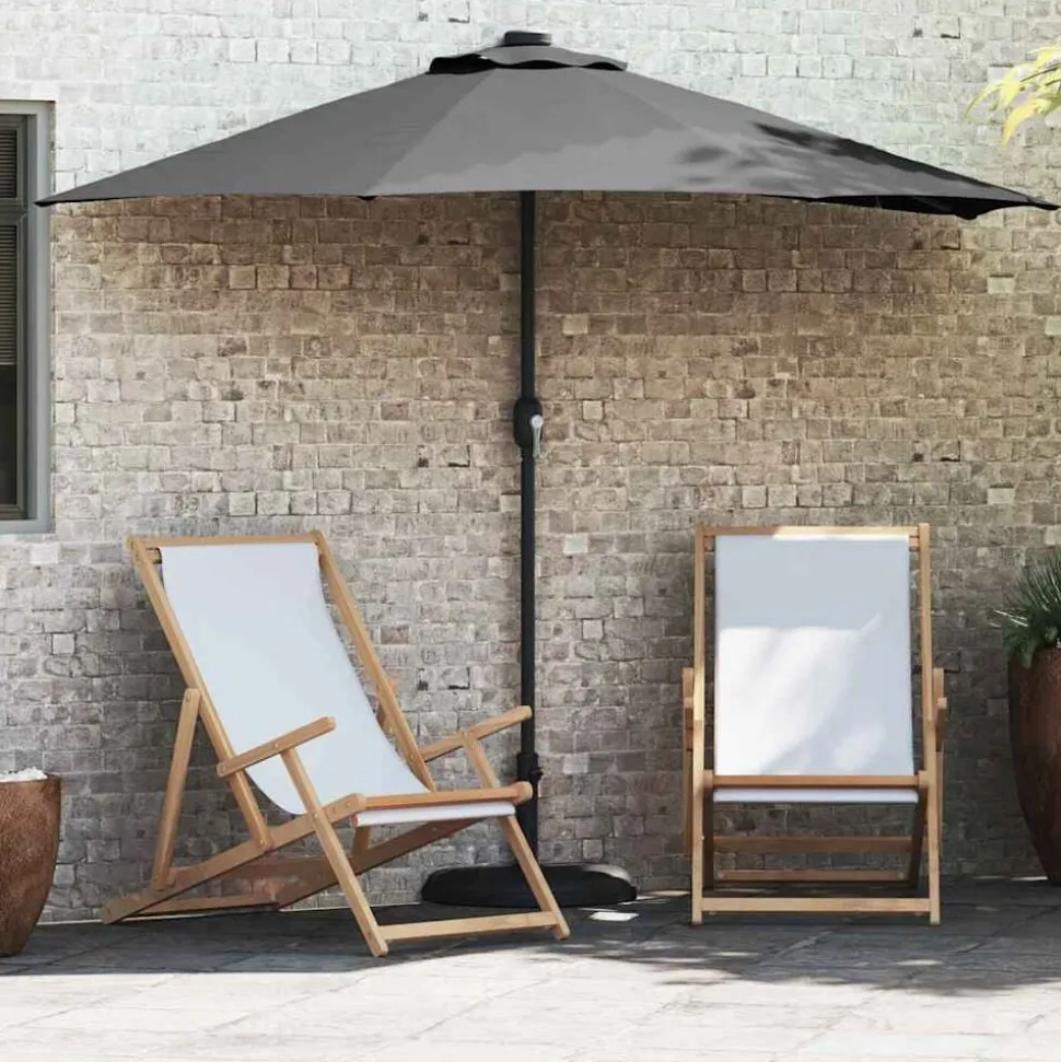 vidaXL Tuinparasol Antraciet 294 x 150 x 224 cm Polyester en staal