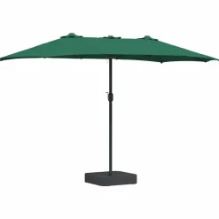vidaXL Tuinparasol Groen 385 x 209 x 244 cm Polyester en staal
