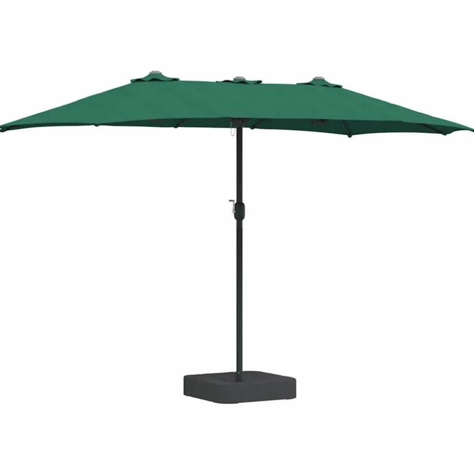 vidaXL Tuinparasol Groen 385 x 209 x 244 cm Polyester en staal