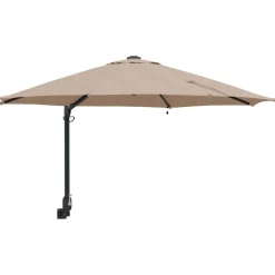 vidaXL Tuinparasol Taupe 248 x 248 x 148 cm Polyester en staal
