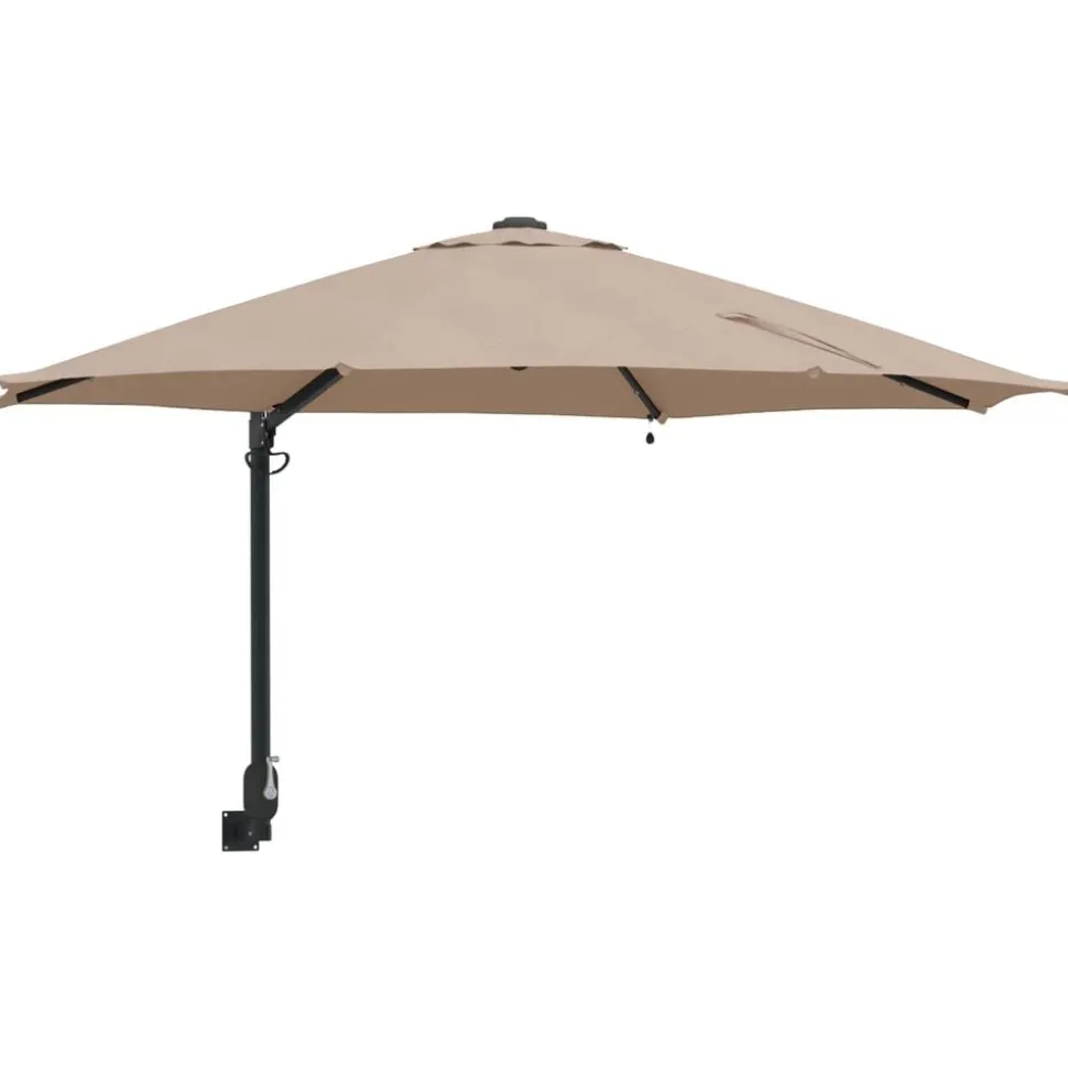 vidaXL Tuinparasol Taupe 248 x 248 x 148 cm Polyester en staal