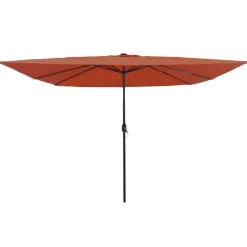 vidaXL Tuinparasol Terracotta 295 x 295 x 245 cm Polyester en staal