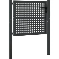 vidaXL Tuinpoort Antraciet 100x75 cm Staal