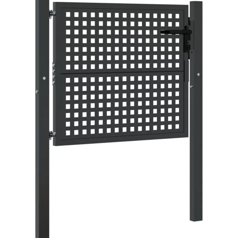 vidaXL Tuinpoort Antraciet 100x75 cm Staal