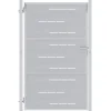 vidaXL Tuinpoort met slot Zilver 85 x 120 cm Roestvrij staal