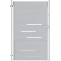 vidaXL Tuinpoort met slot Zilver 85 x 120 cm Roestvrij staal