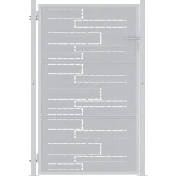 vidaXL Tuinpoort met slot Zilver 85 x 120 cm Roestvrij staal