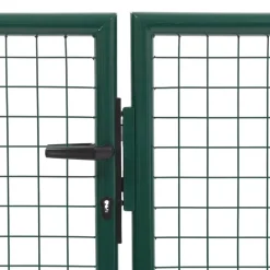 vidaXL Tuinpoort staal 350x75 cm groen