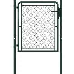 vidaXL Tuinpoort staal 100x75 cm groen