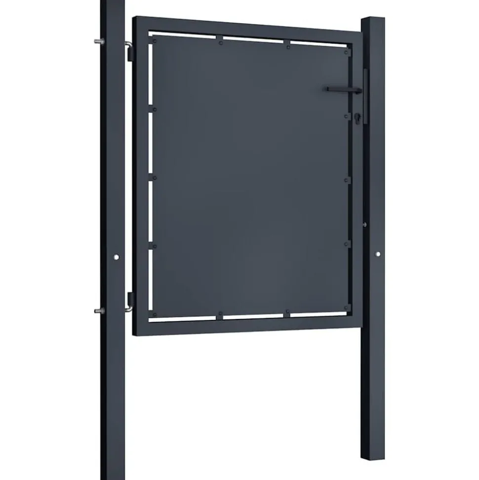 vidaXL Tuinpoort staal 100x75 cm antraciet