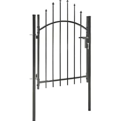 vidaXL Tuinpoort Woerden staal 1x1m zwart