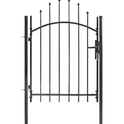 vidaXL Tuinpoort Woerden staal 1x1m zwart