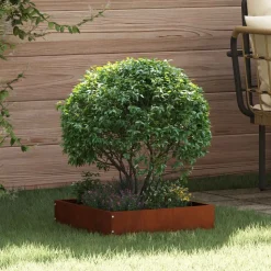 vidaXL Tuinrand Roestig 40 x 40 x 13 cm Cortenstaal