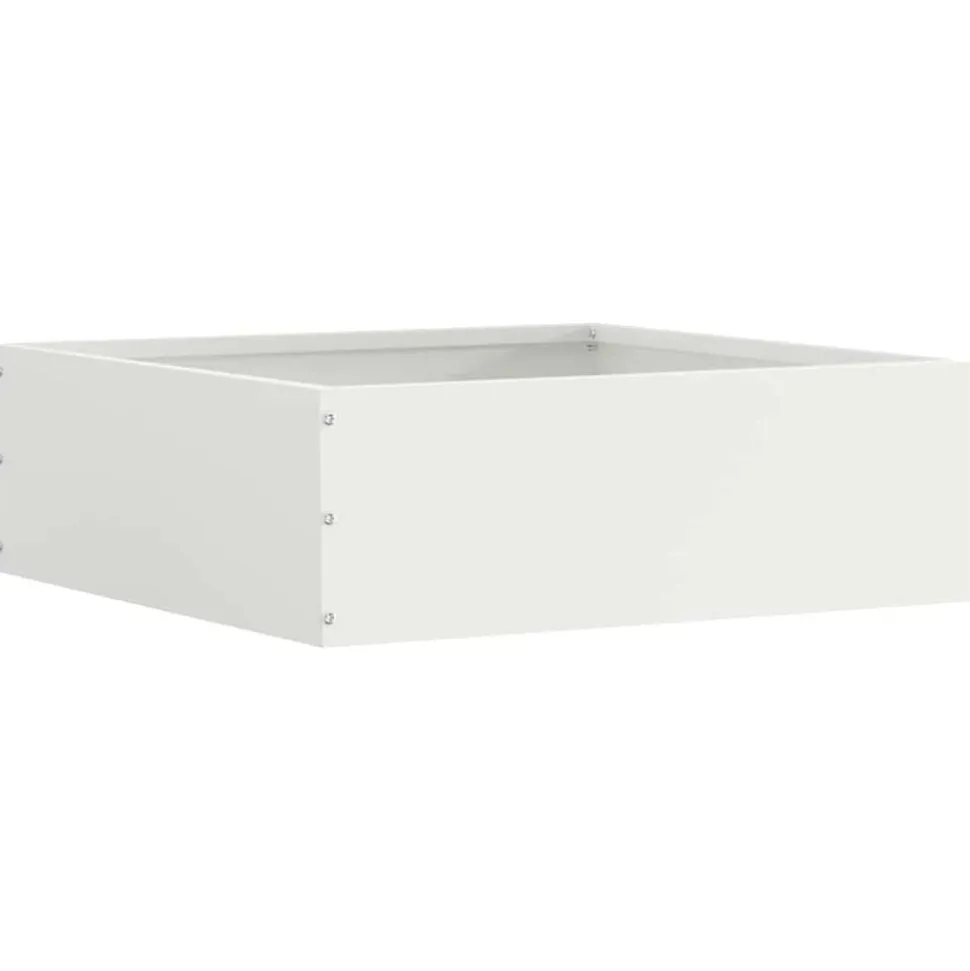 vidaXL Tuinrand Wit 40 x 40 x 13 cm Staal