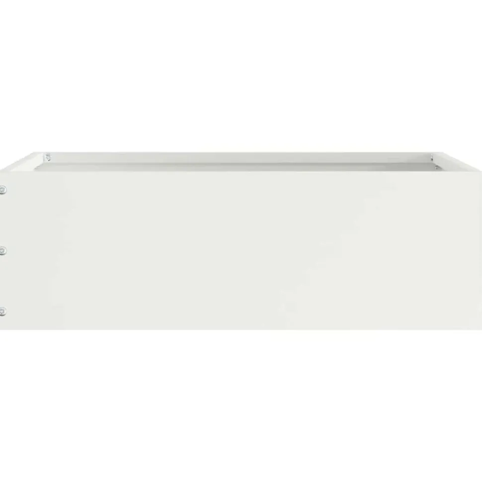 vidaXL Tuinrand Wit 40 x 40 x 13 cm Staal