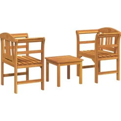 vidaXL Tuinrozelounge set 3 pcs Massief Acaciahout