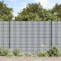 vidaXL Tuinschermen 10 st 252,5x19 m PVC grijs