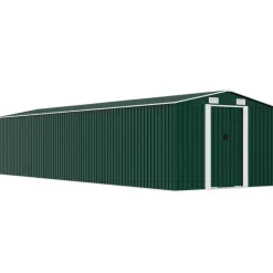vidaXL Tuinschuur 257x779x181 cm gegalvaniseerd staal groen