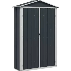 vidaXL Tuinschuur 116x45x175 cm gegalvaniseerd staal grijs