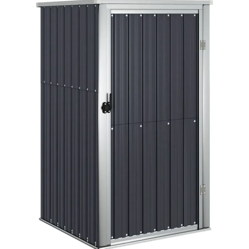 vidaXL Tuinschuur 88x89x161 cm gegalvaniseerd staal antracietkleurig