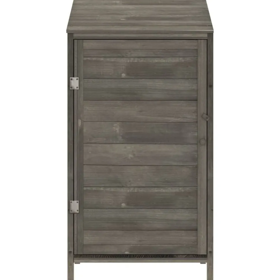 vidaXL Tuinschuur 55x52x112 cm massief vurenhout antracietkleurig