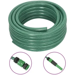 vidaXL Tuinslang met koppelingsset 0,5'' 10 m PVC groen
