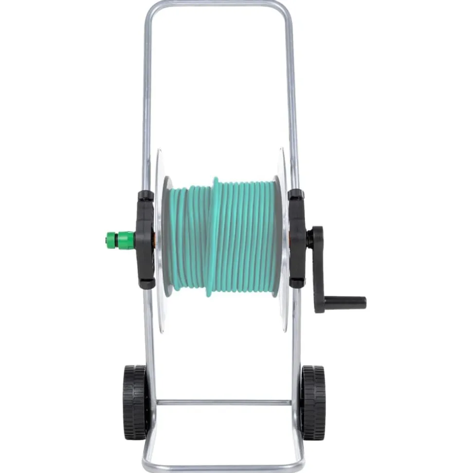 vidaXL Tuinslangkar voor 50 m 1/2" of 35 m 3/4" slang staal