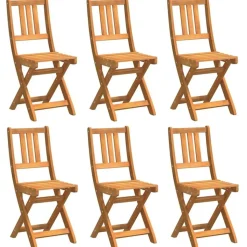 vidaXL Tuinstoel 6 pcs Olie naturel 40 x 42 x 85 cm Massief Acaciahout