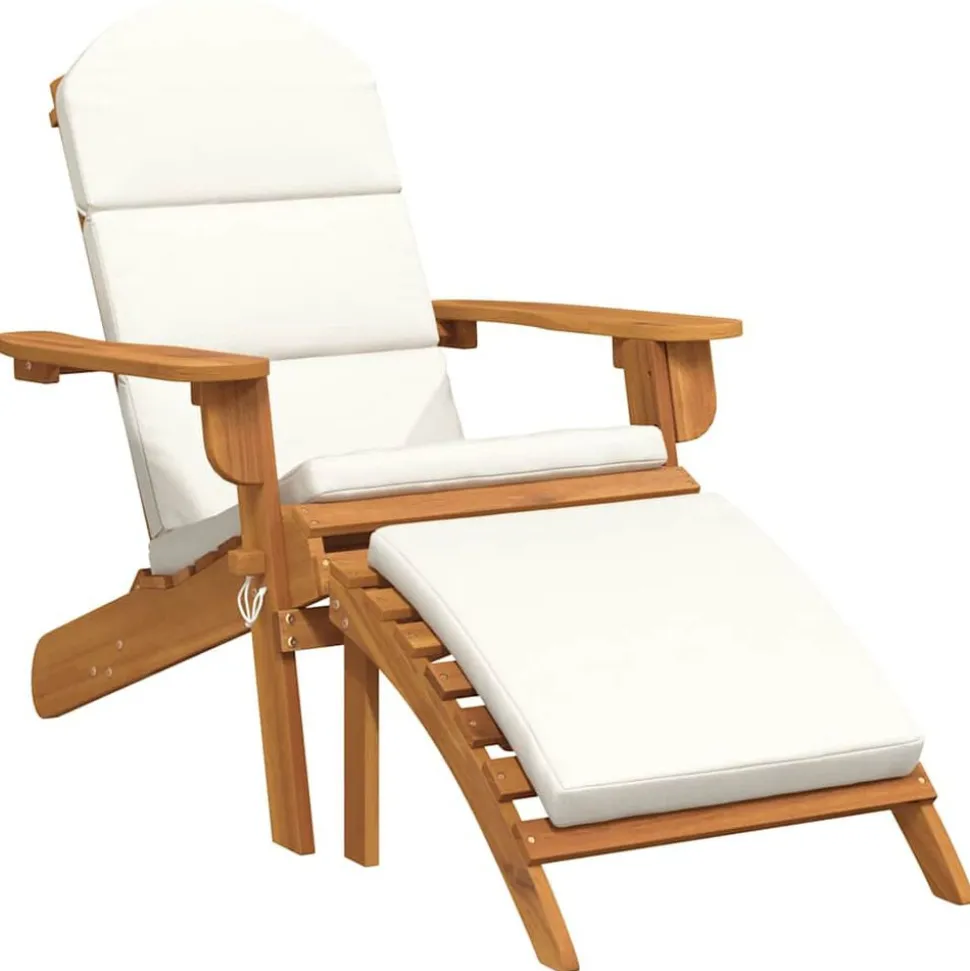 vidaXL Tuinstoel Adirondack met voetensteun massief acaciahout