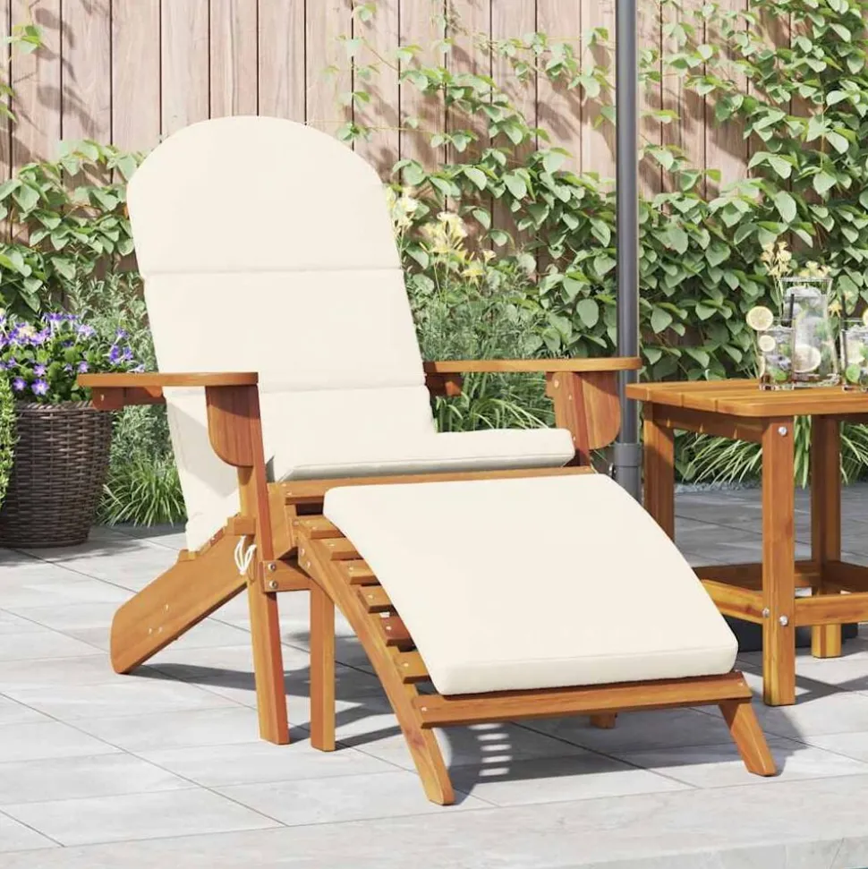 vidaXL Tuinstoel Adirondack met voetensteun massief acaciahout