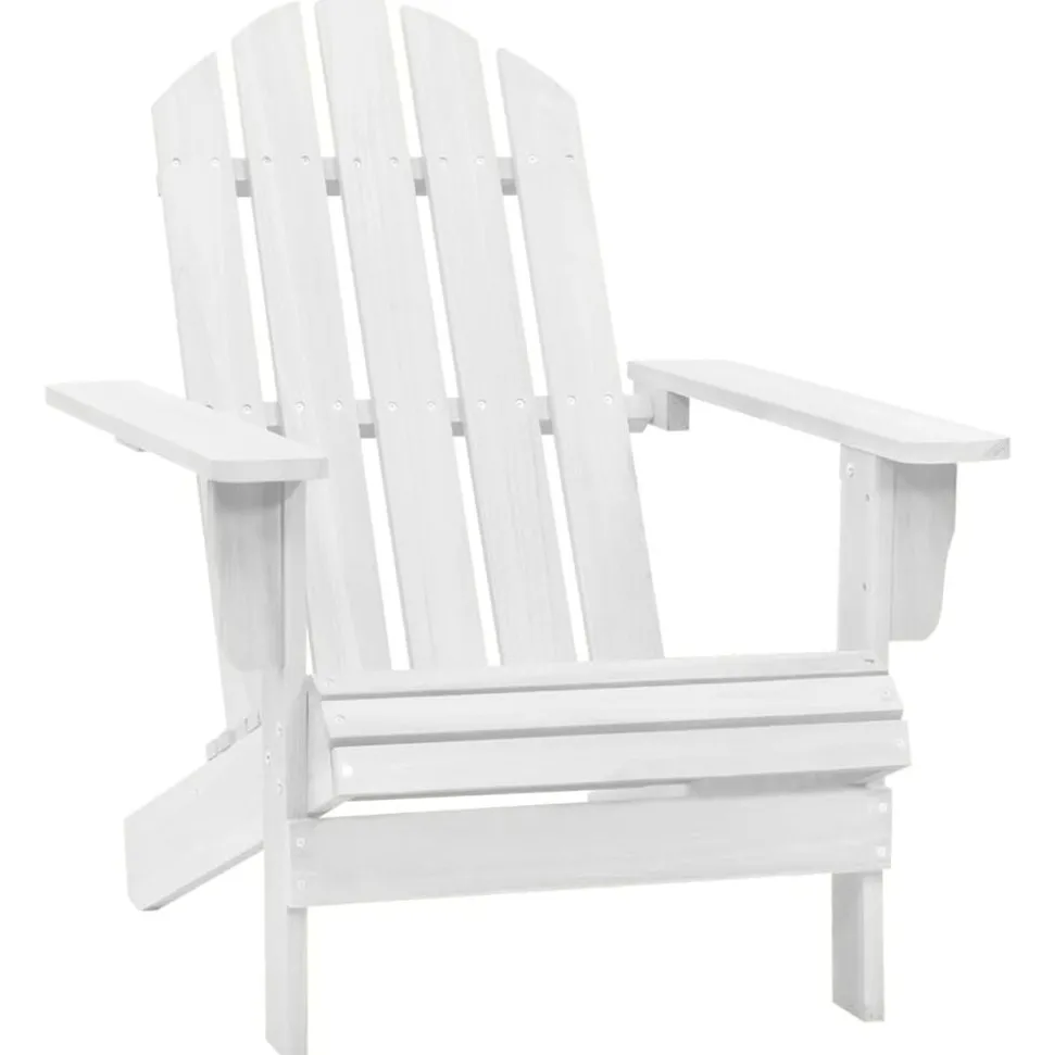 vidaXL Tuinstoel hout wit