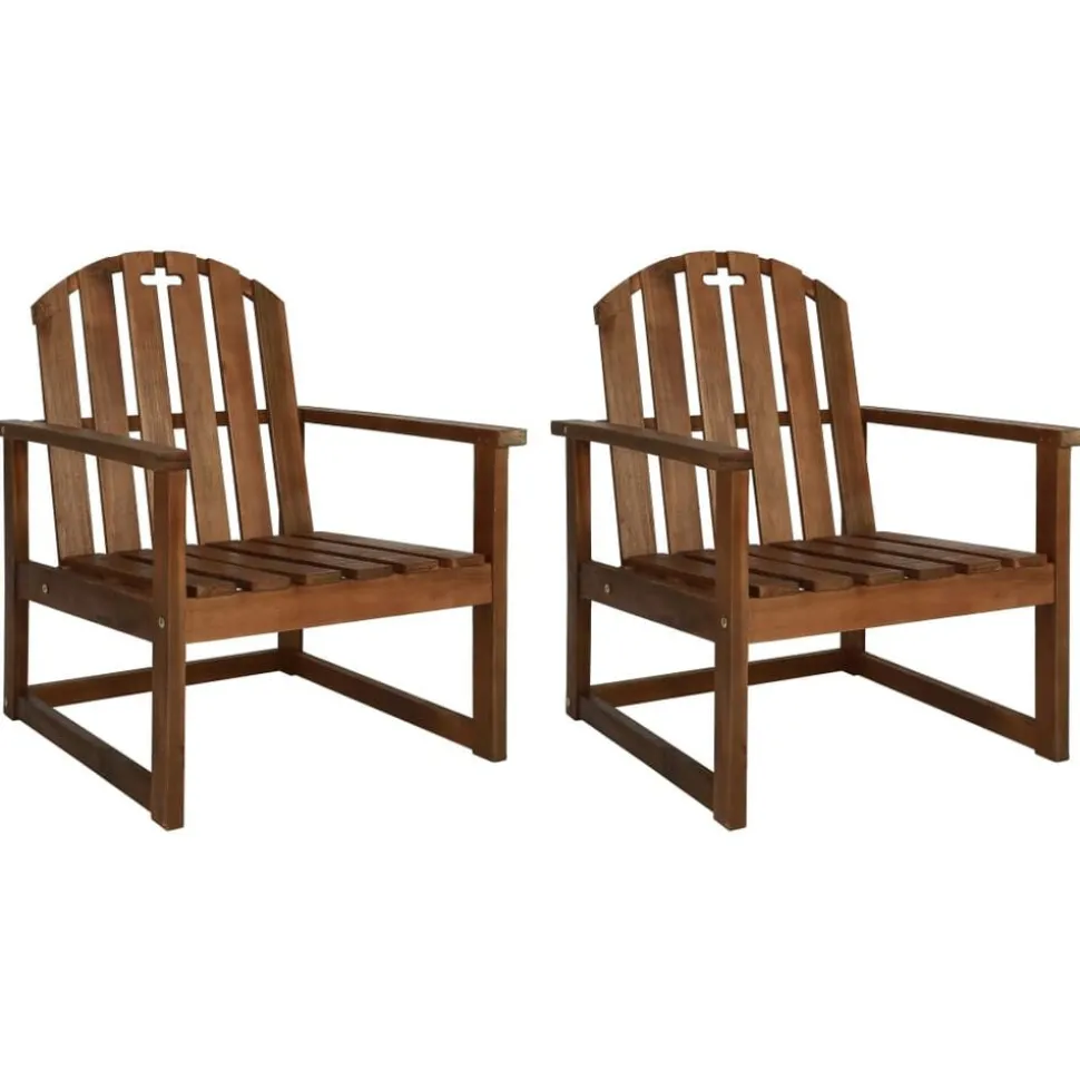 vidaXL Tuinstoelen 2 st massief acaciahout