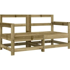 vidaXL Tuinstoelen 2 st met kussens geïmpregneerd grenenhout