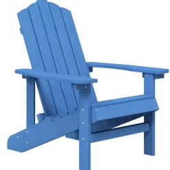 vidaXL Tuinstoelen Adirondack met tafel HDPE aquablauw