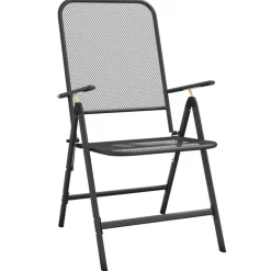 vidaXL Tuinstoelen inklapbaar 2 st metaalgaas antracietkleurig