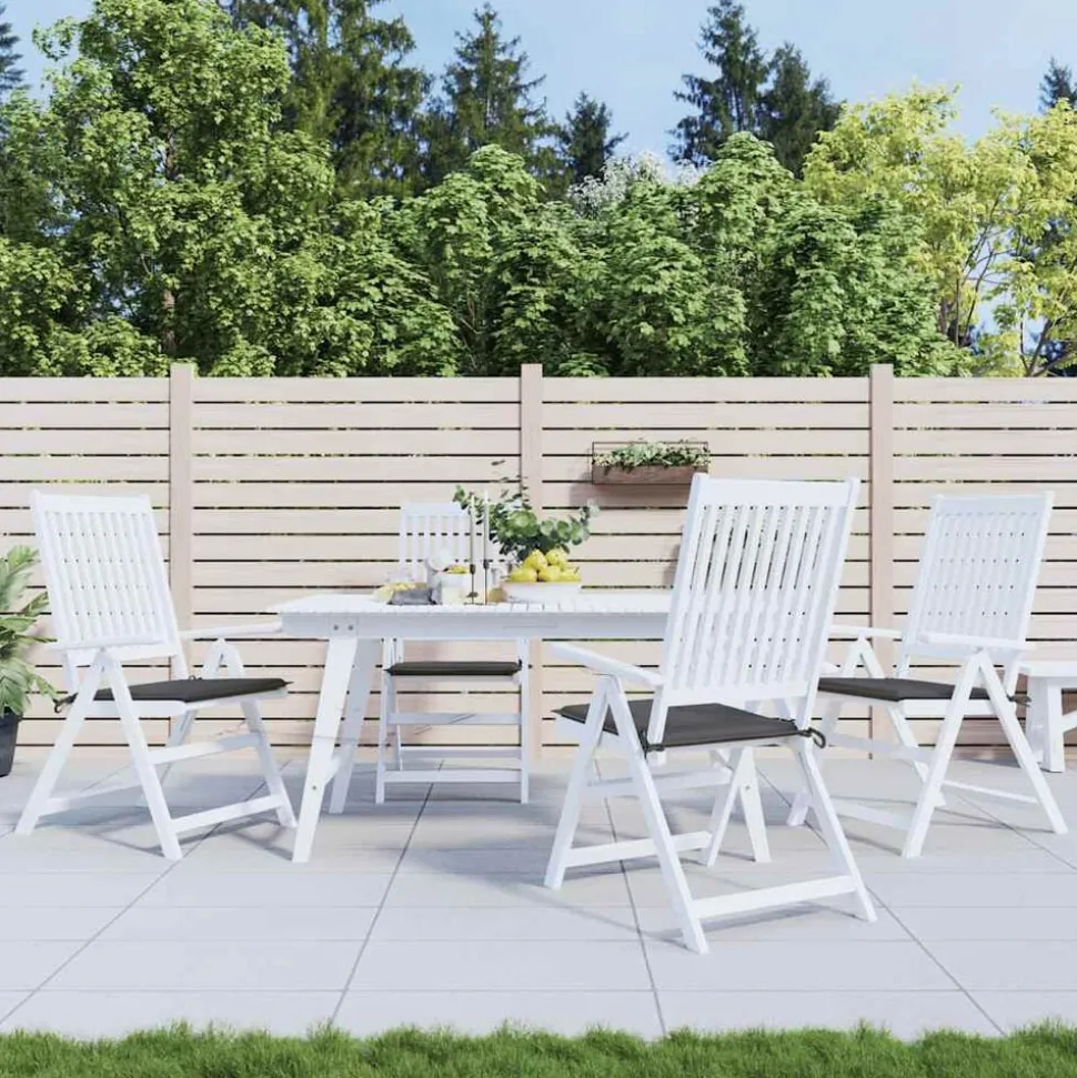 vidaXL Tuinstoelkussens 4 st 40x40x4 cm oxford stof antracietkleurig