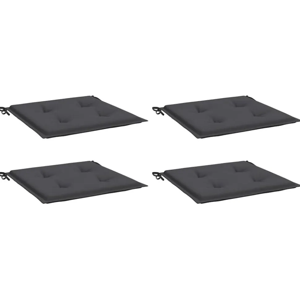 vidaXL Tuinstoelkussens 4 st 40x40x4 cm oxford stof antracietkleurig