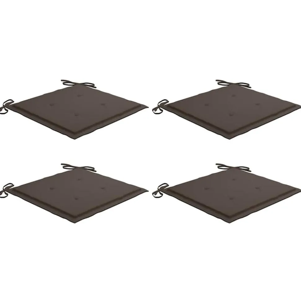 vidaXL Tuinstoelkussens 4 st 40x40x4 cm oxford stof taupe