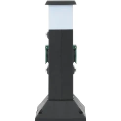 vidaXL Tuinstopcontact met lamp en grondpin 2-wegs 16x16x39,5 cm