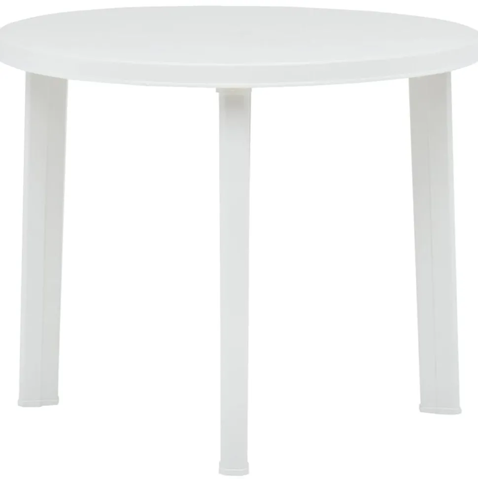 vidaXL Tuintafel 89 cm kunststof wit