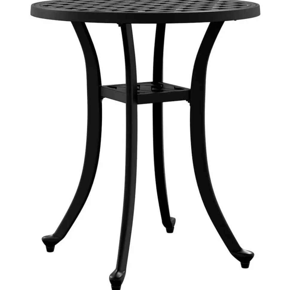 vidaXL Tuintafel Ø 48x53 cm gietaluminium zwart