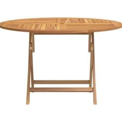 vidaXL Tuintafel inklapbaar Ø 110x75 cm massief teakhout