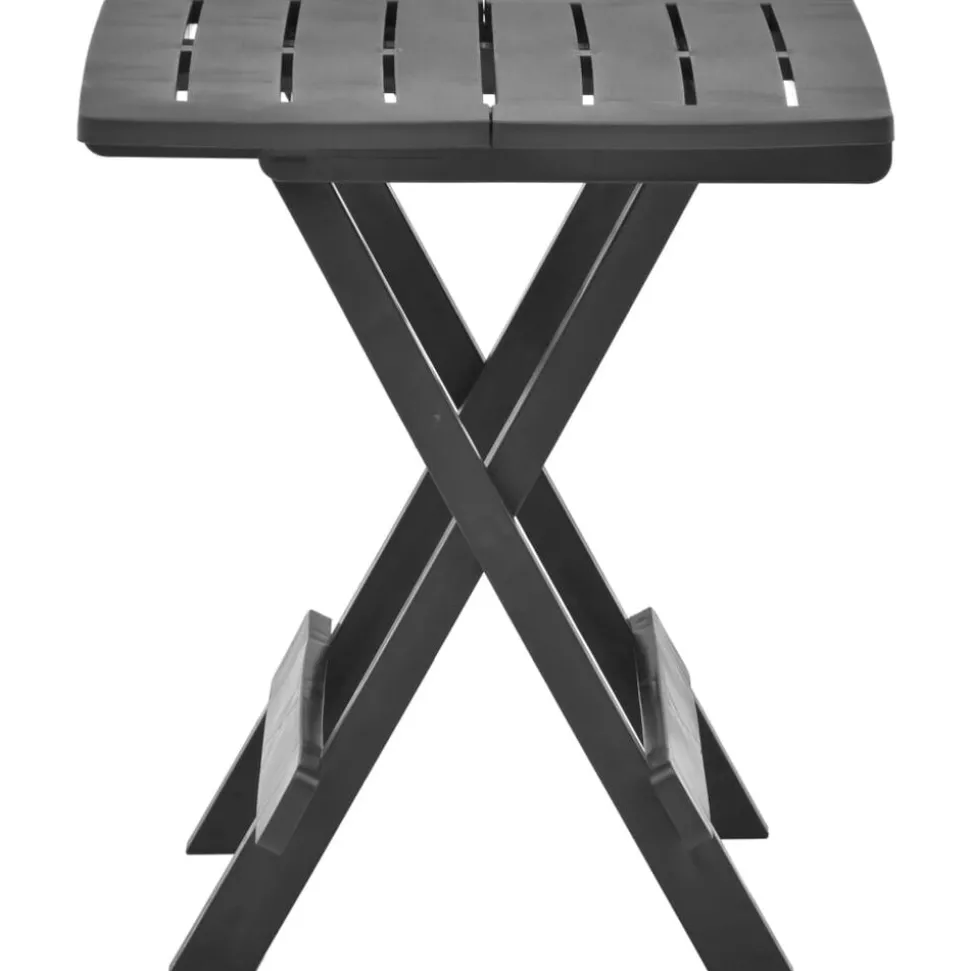 vidaXL Tuintafel inklapbaar 45x43x50 cm kunststof antraciet