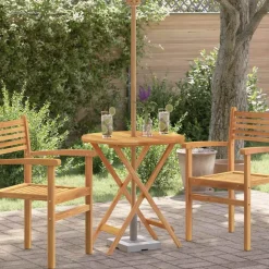 vidaXL Tuintafel inklapbaar Ø60x75 cm massief eucalyptushout
