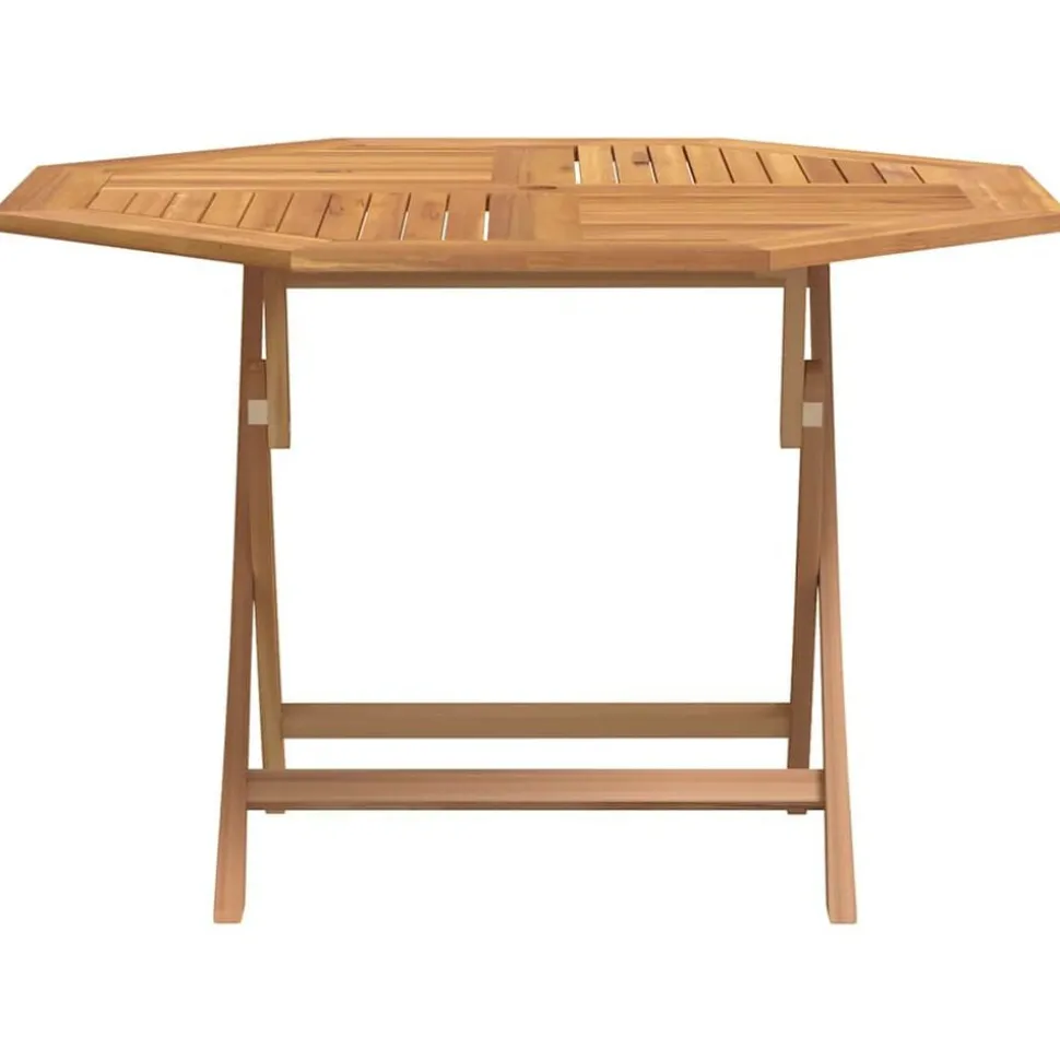 vidaXL Tuintafel inklapbaar 110x110x75 cm massief teakhout