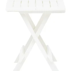 vidaXL Tuintafel inklapbaar 45x43x50 cm kunststof wit