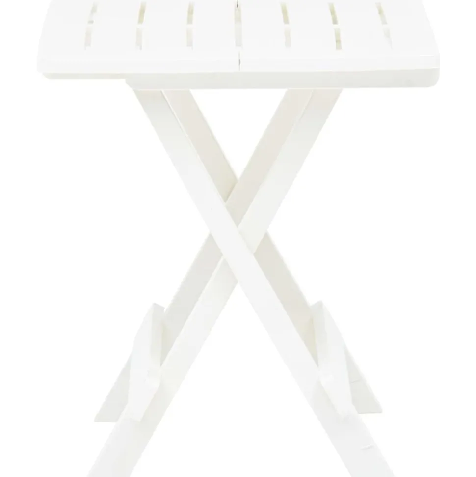 vidaXL Tuintafel inklapbaar 45x43x50 cm kunststof wit