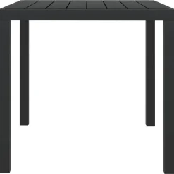 vidaXL Tuintafel 80x80x74 cm aluminium en HKC zwart