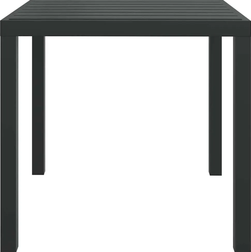 vidaXL Tuintafel 80x80x74 cm aluminium en HKC zwart