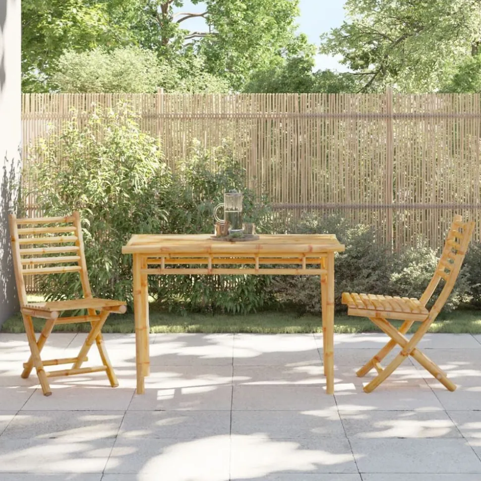 vidaXL Tuintafel 110x55x75 cm bamboe